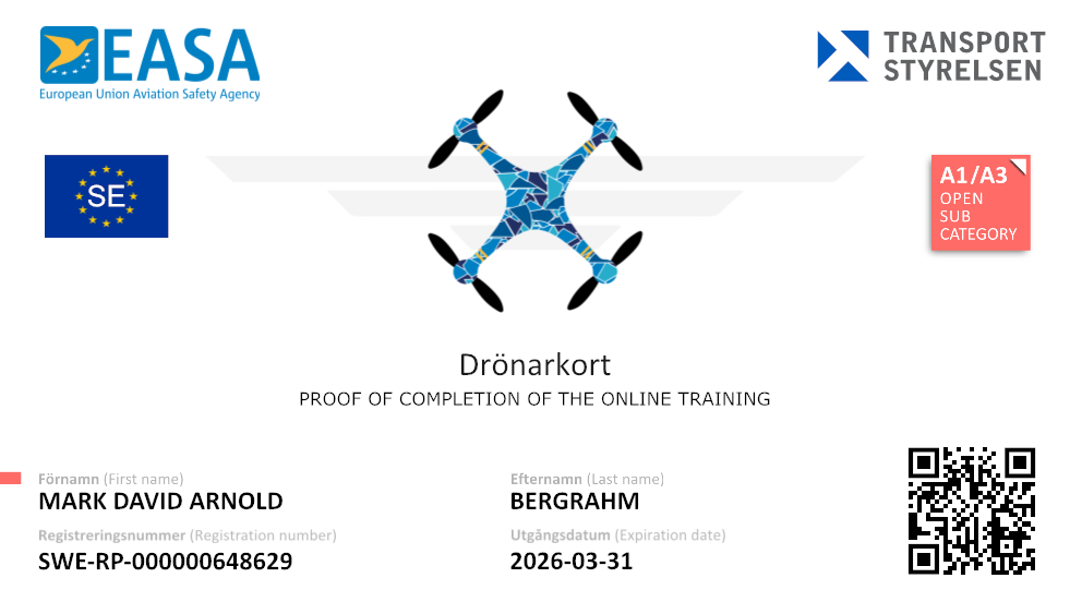 Image of drone cert